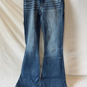 Buckle Dark Blue Flare Jeans